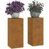 Augalų stovas 2 pcs Rūdijanti 24 x 24 x 55 cm