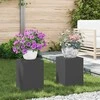 Augalų stovas 2 pcs Juoda 24 x 24 x 35 cm Plienas