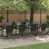 Lauko baldų komplektas Sodo valgomojo komplektas 13 pcs Juoda Plienas