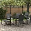Lauko baldų komplektas Sodo valgomojo komplektas 13 pcs Juoda Plienas