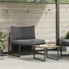 Lauko baldų komplektas Sodo Sofų Rinkinys 2 pcs Antracitas Plienas