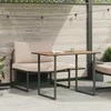 Lauko baldų komplektas Lauko plieniniai sėdimieji 2 pcs Taupe Plienas