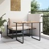 Lauko baldų komplektas Lauko plieniniai sėdimieji 2 pcs Taupe Plienas