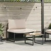 Lauko baldų komplektas Sodo Sofų Rinkinys 2 pcs Taupe Plienas