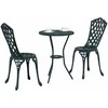 Lauko baldų komplektas Sodo Bistro Rinkinys 3 pcs Žalia Aliuminis