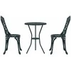 Lauko baldų komplektas Sodo Bistro Rinkinys 3 pcs Žalia Aliuminis