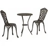 Lauko baldų komplektas Sodo Bistro Rinkinys 3 pcs Bronzinė Aliuminis