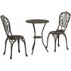 Lauko baldų komplektas Sodo Bistro Rinkinys 3 pcs Bronzinė Aliuminis