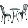 Lauko baldų komplektas Sodo Bistro Rinkinys 3 pcs Žalia Aliuminis
