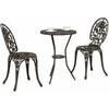 Lauko baldų komplektas Sodo Bistro Rinkinys 3 pcs Bronzinė Aliuminis
