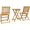 Lauko baldų komplektas Sodo Bistro Rinkinys 3 pcs Ruda Kietos akacijos mediena