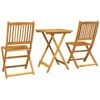 Lauko baldų komplektas Sodo Bistro Rinkinys 3 pcs Ruda Kietos akacijos mediena