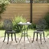 Lauko baldų komplektas Sodo Bistro Rinkinys 3 pcs Juoda Aliuminis