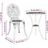 Lauko baldų komplektas Sodo Bistro Rinkinys 3 pcs Balta Aliuminis