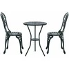 Lauko baldų komplektas Sodo Bistro Rinkinys 3 pcs Žalia Aliuminis