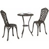 Lauko baldų komplektas Sodo Bistro Rinkinys 3 pcs Bronzinė Aliuminis