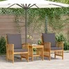 Lauko baldų komplektas Sodo Sofų Rinkinys su pagalve 3 pcs Natūralus aliejus