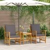Lauko baldų komplektas Sodo Sofų Rinkinys su pagalve 3 pcs Natūralus aliejus