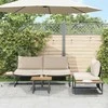 Lauko baldų komplektas Sodo valgomojo komplektas 3 pcs Taupe Plienas