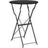 Lauko baldų komplektas Sulankstomas bistro rinkinys 3 pcs Antracitas Plienas