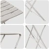 Lauko baldų komplektas Sulankstomas bistro rinkinys 3 pcs Smėlio Plienas