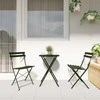 Lauko baldų komplektas Sulankstomas bistro rinkinys 3 pcs Miškas Plienas