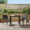 Lauko baldų komplektas 3 pcs Juoda ir Antracitas Tekstilenas