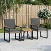 Lauko baldų komplektas 3 pcs Pilka ir tamsiai pilka poliratanas