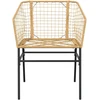Lauko baldų komplektas 5 dalių sodo valgomojo baldų komplektas, rudas, poliratanas, stiklas