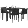 Lauko baldų komplektas 5 pcs Juoda ir Antracitas Tekstilenas