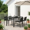Lauko baldų komplektas 5 pcs Juoda ir Antracitas Tekstilenas