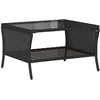 Lauko baldų komplektas 6 dalių sodo sofų komplektas su pagalvėlėmis, juodas, poliratanas