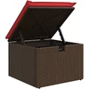 7 dalių sodo sofų komplektas su pagalvėlėmis, rudas, poliratanas