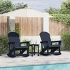 Adirondack sūpynės kėdės 2 vnt. Jūrinė mėlyna HDPE