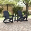 Adirondack sūpynės kėdės 2 vnt. Jūrinė mėlyna HDPE