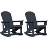 Adirondack sūpynės kėdės 2 vnt. Jūrinė mėlyna HDPE