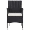 Lauko baldų komplektas Baldų komplektas 5 pcs Juoda
