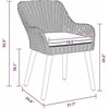 Lauko baldų komplektas Sodo valgomojo komplektas su pagalve 5 pcs Juoda poliratanas