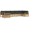 Lauko baldų komplektas Lauko sofos komplektas 7 vnt. Balta ir antracito