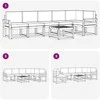 Lauko baldų komplektas Lauko sofos komplektas 7 vnt. Natūralus ir antracitas