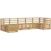 Lauko baldų komplektas Lauko sofos komplektas 7 vnt. 6 vietos Balta Solid Acacia Wood
