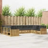 Lauko baldų komplektas Lauko sofos komplektas 9 vnt. Balta ir antracito