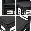 Lauko sofos komplektas 10 pcs Juoda ir tamsiai pilka