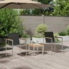 Sodo valgomojo komplektas 3 pcs Ruda ir juoda Kieto teka medžio