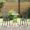 Lauko baldų komplektas Sodo Bistro Rinkinys 3 pcs Juoda Aliuminis