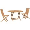 Lauko baldų komplektas Sodo Bistro Rinkinys 3 pcs Ruda Kietas teakwood