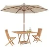 Lauko baldų komplektas Sodo Bistro Rinkinys 3 pcs Ruda Kietas teakwood