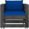 Lauko baldų komplektas Sodo komplektas su pagalvėlėmis, 2 dalių, impregnuota mediena