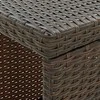 Lauko baldų komplektas Sodo komplektas su pagalvėlėmis, 3 dalių, rudas, poliratanas