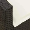 Sofa Sodo komplektas su pagalvėlėmis, 4 dalių, juodas, poliratanas
